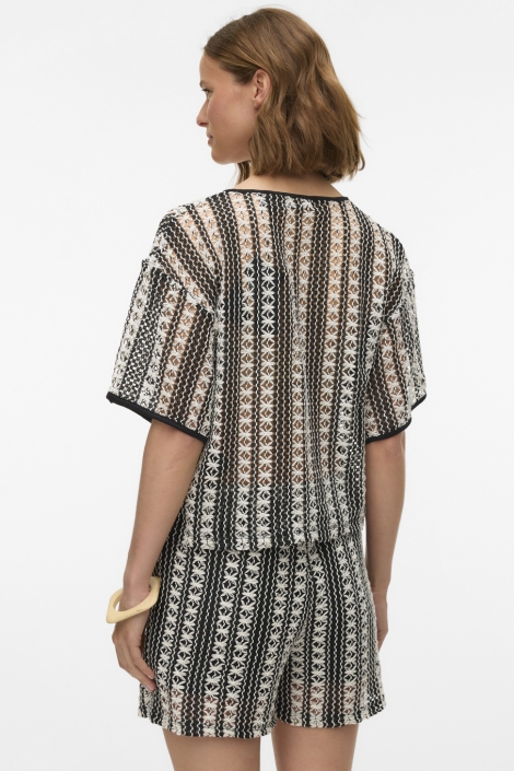 Vero Moda vmohio ss v-neck oversize top jrs g
